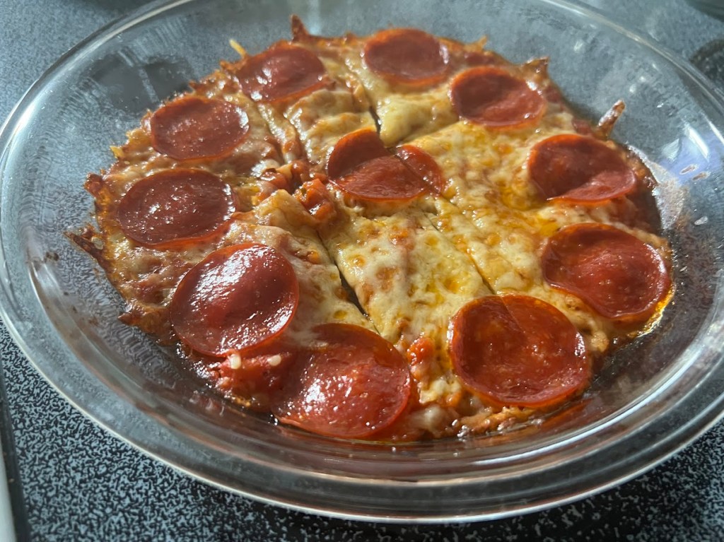 Keto and Crustless Pepperoni Personal Pan&nbsp;Pizza